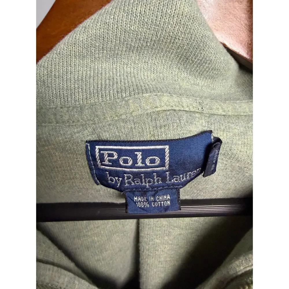 Polo Ralph Lauren Double-Knit Mesh Quarter-Zip Sweatshirt Size Large